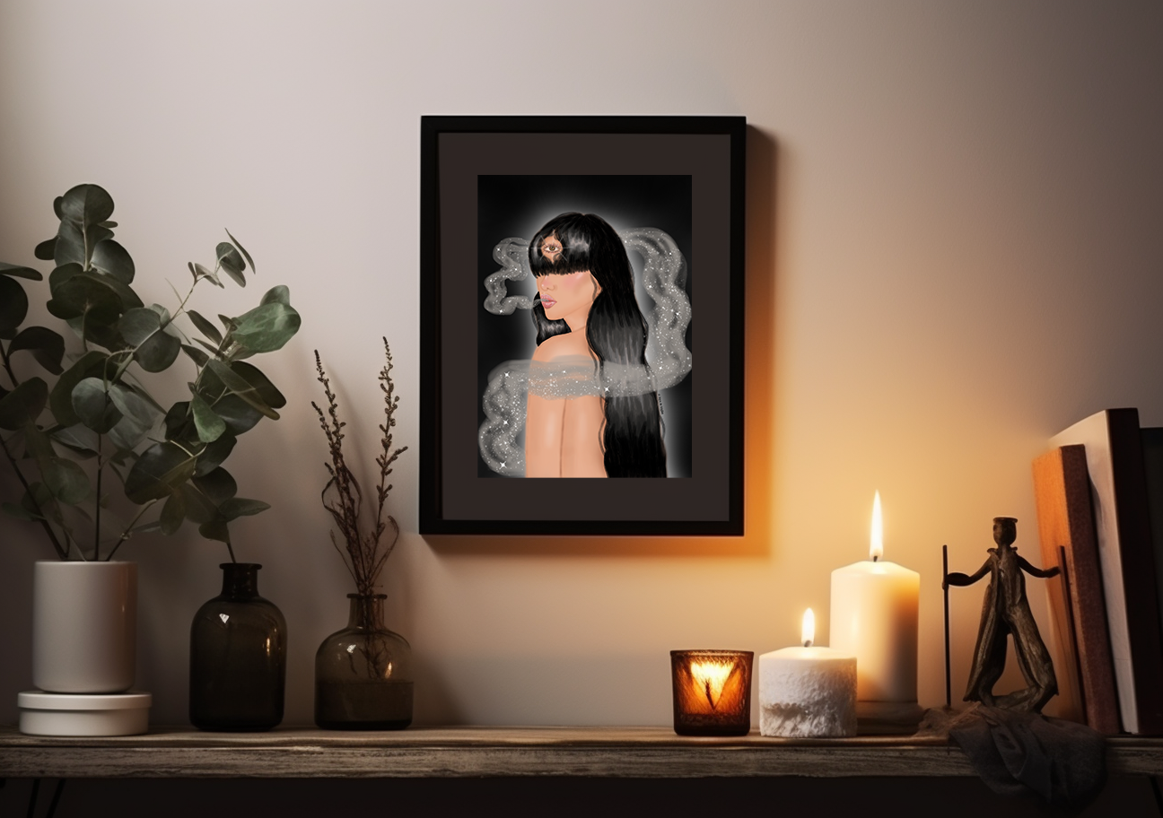 SMOKING STARS ART PRINT