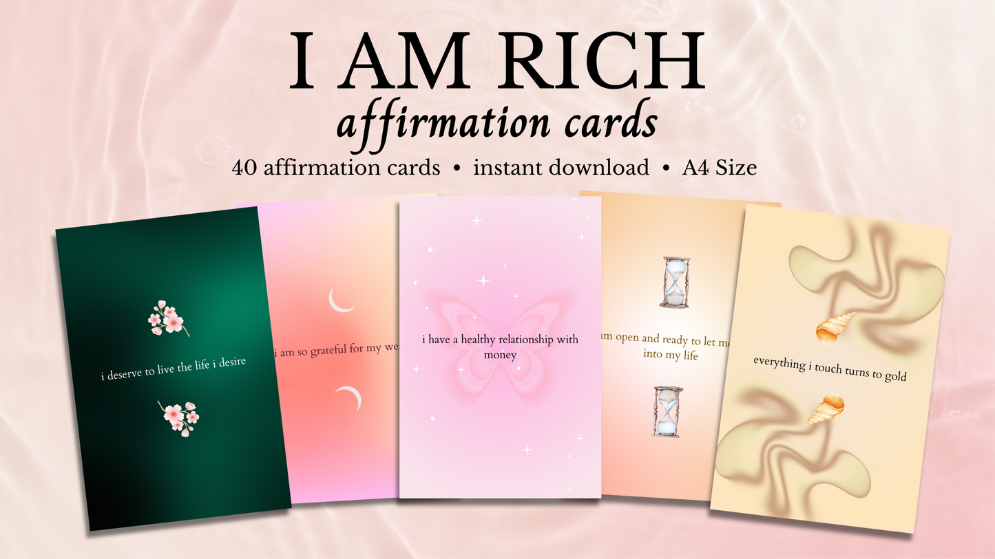 FINANCIAL ABUNDANCE AFFIRMATION CARDS