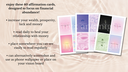 FINANCIAL ABUNDANCE AFFIRMATION CARDS