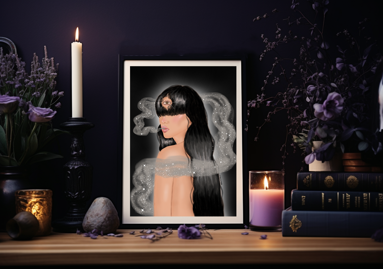 SMOKING STARS ART PRINT